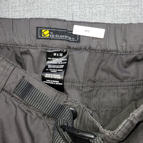 BC Clothing Men Cargo  Performance Shorts M x30 Black Convertible - Picture 7 of 11